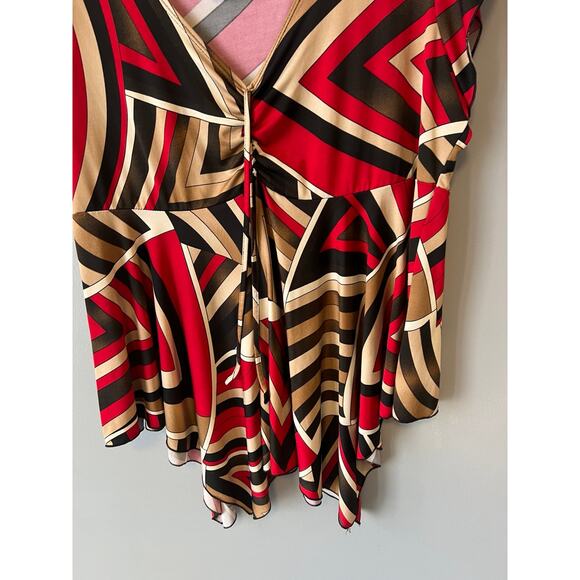 Y2K handkerchief asymmetrical top - Picture 2 of 5